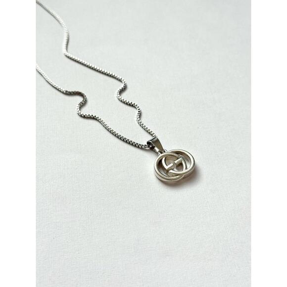 Gucci .925 Interlocking G Pendant on Chain/Necklace - Picture 1 of 5